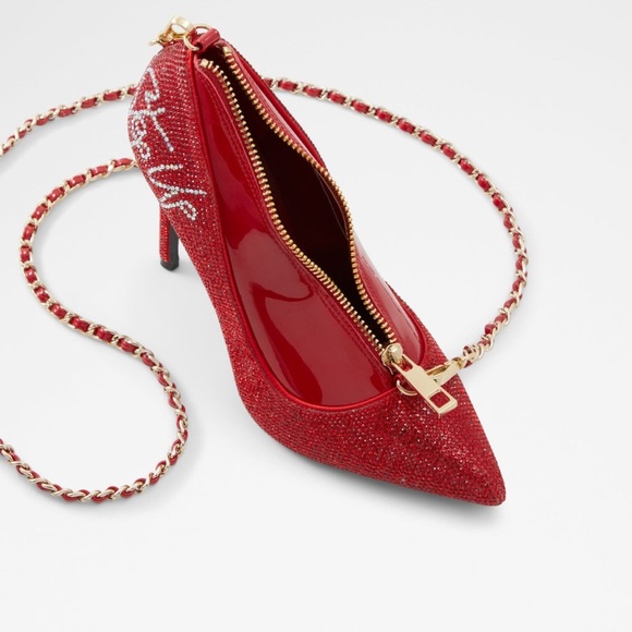 RARE NWT ALDO Tessyrazzle High Heel Rhinestone Crossbody Purse Shoulder Bag. - Picture 5 of 13